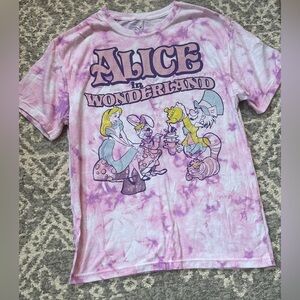 Alice in Woderland disney graphic tie dye tee